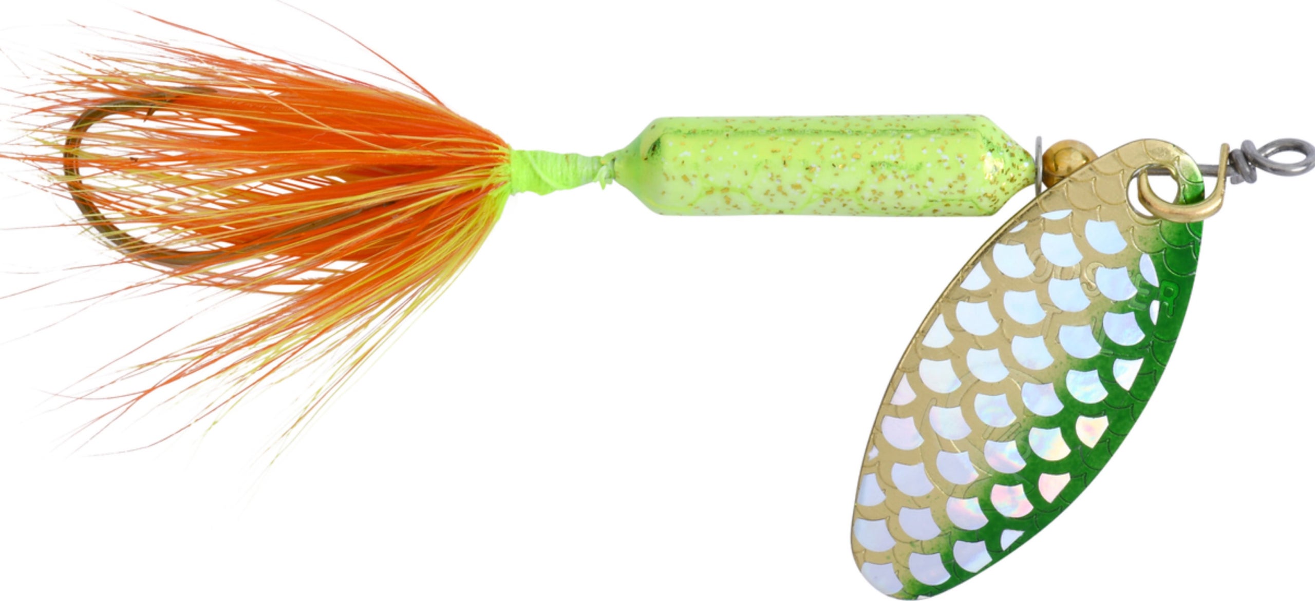 Wordens S206-SCHR Rooster Tail In-Line Spinner, 2, 1/16 oz, Single Hook,  Strobe Chartreuse