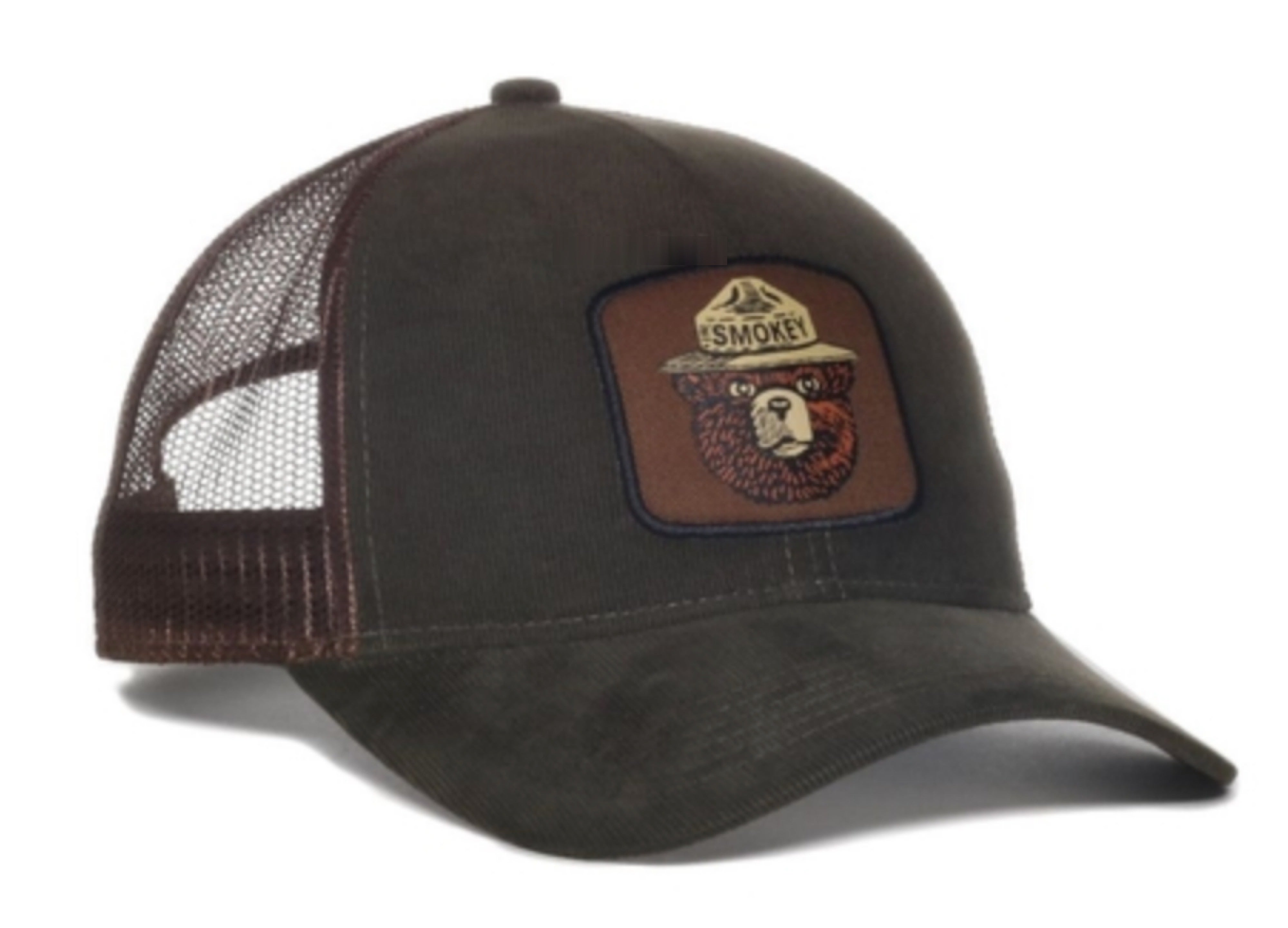 Smokey Bear Logo Baseball Cap – Adjustable, Breathable Mesh Back, Unisex Canvas Hat