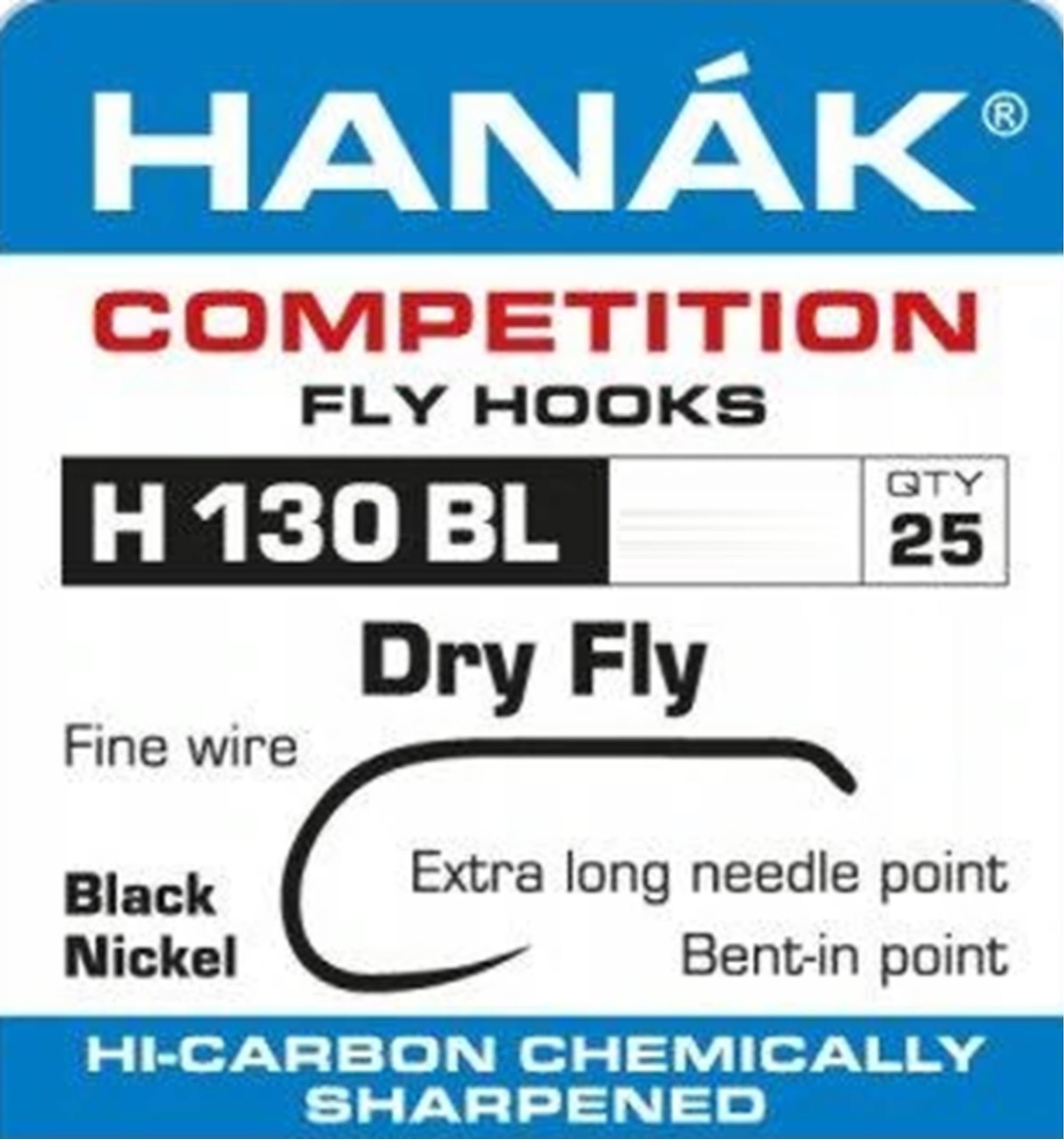 Hanak H 130 BL Dry Fly Hooks 25 pcs