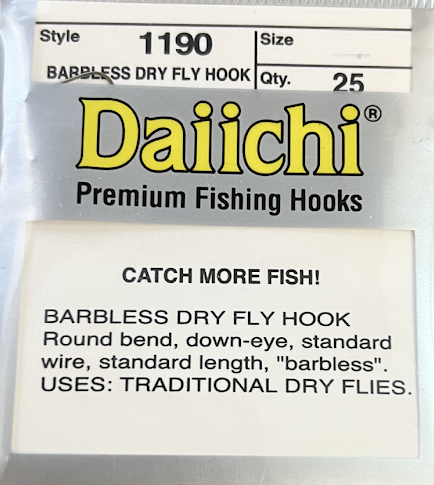 Dry Fly Hook - Barbless
