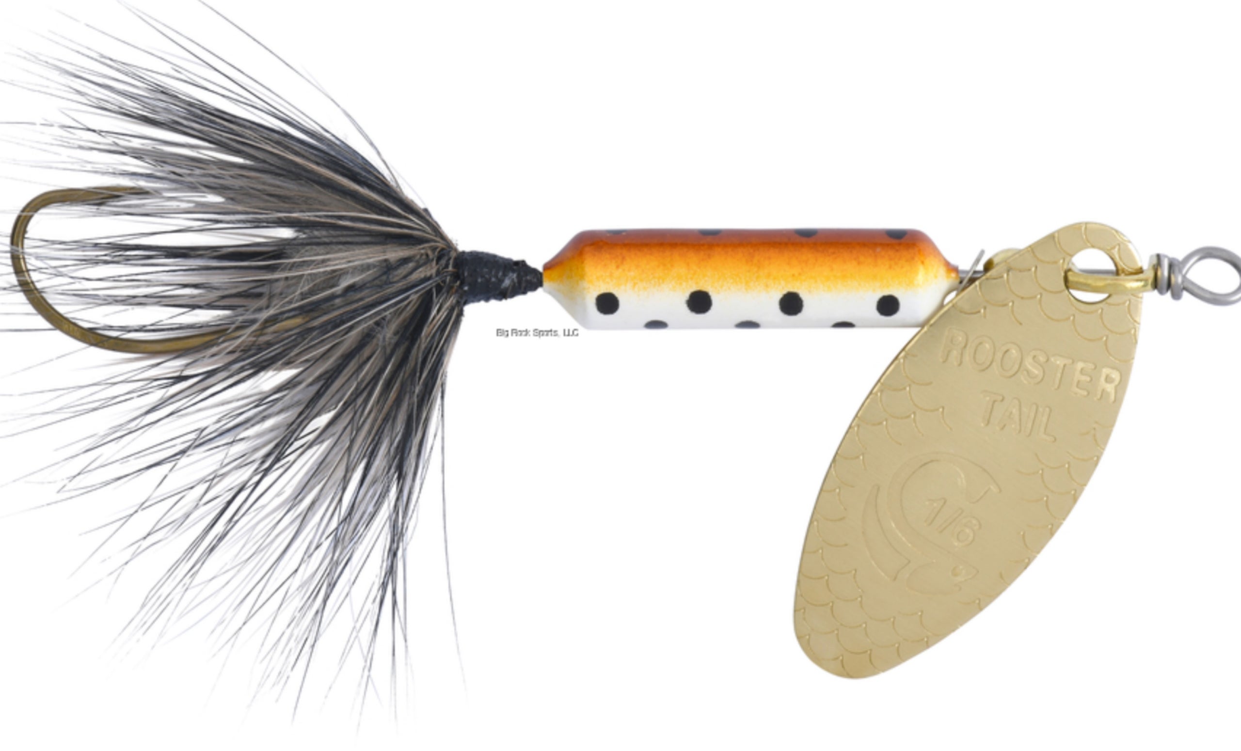 Wordens 208-YLCD Rooster Tail In-Line Spinner, 2 1/4, 1/8 oz